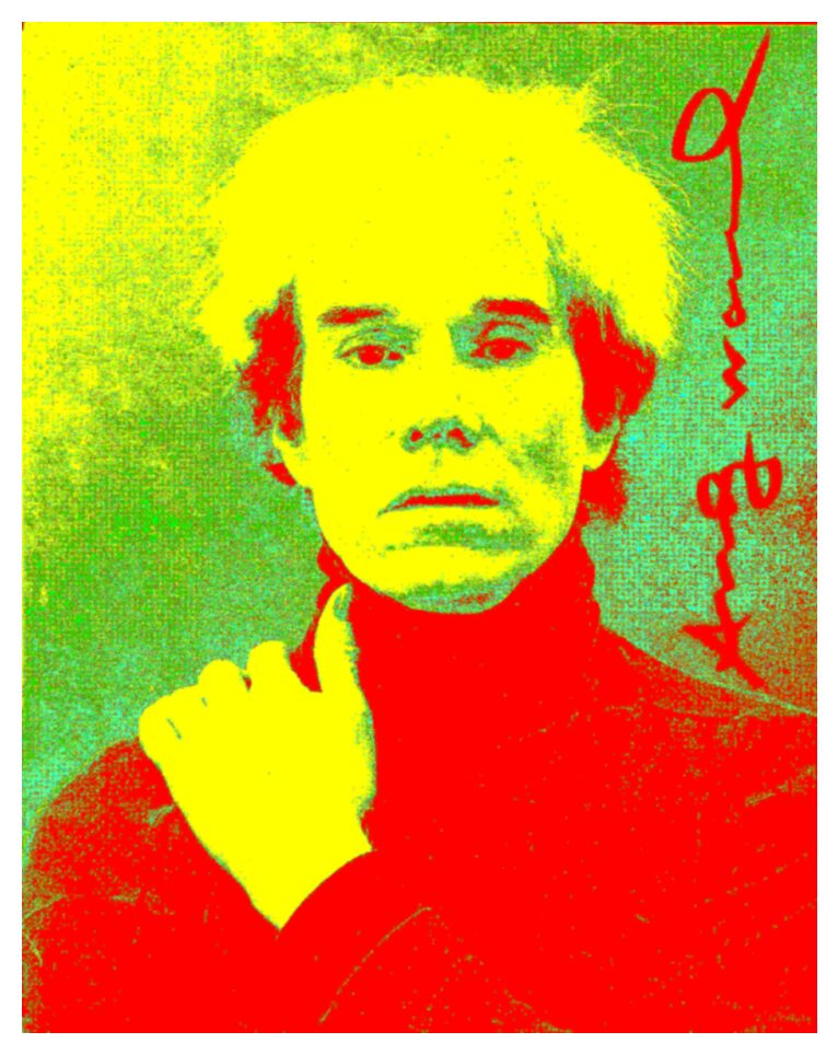 Andy Warhol Signed Photo Yellow